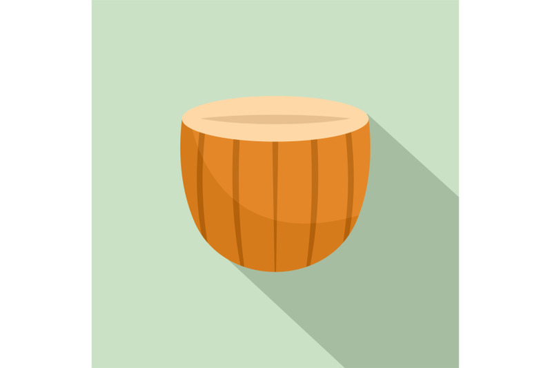 half-cutted-almond-icon-flat-style