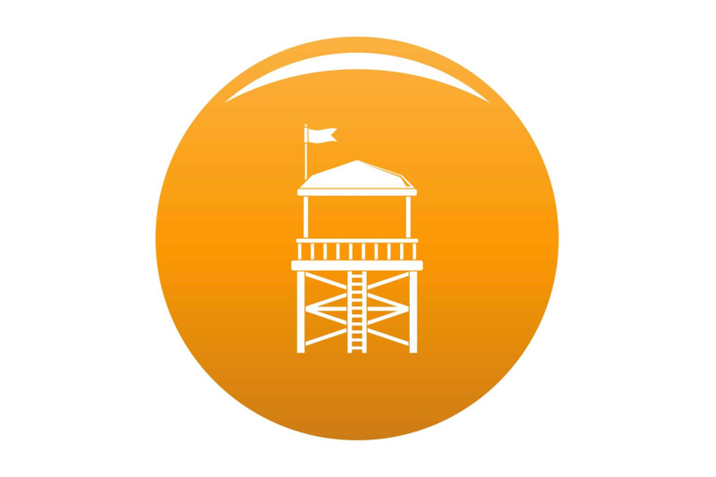 rescue-tower-icon-vector-orange