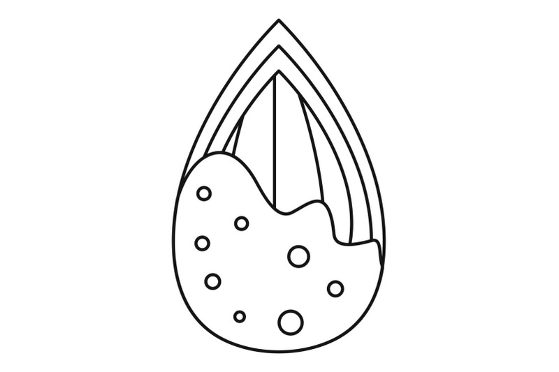 crack-almond-icon-outline-style