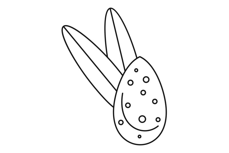 leaves-almond-icon-outline-style