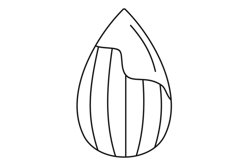 almond-icon-outline-style