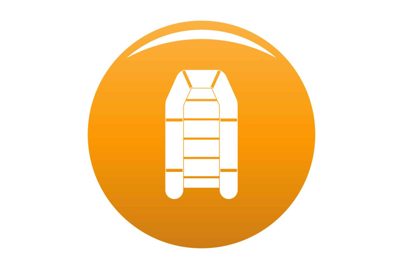 rubber-boat-icon-vector-orange