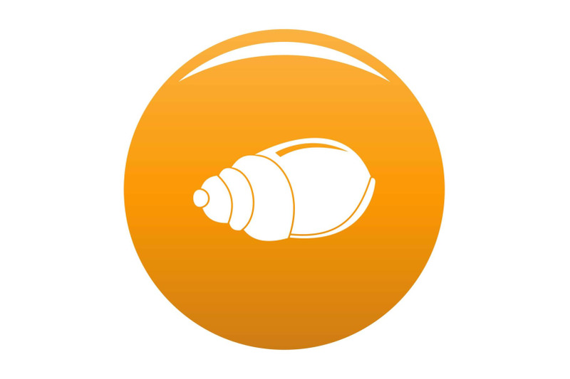 single-shell-icon-vector-orange