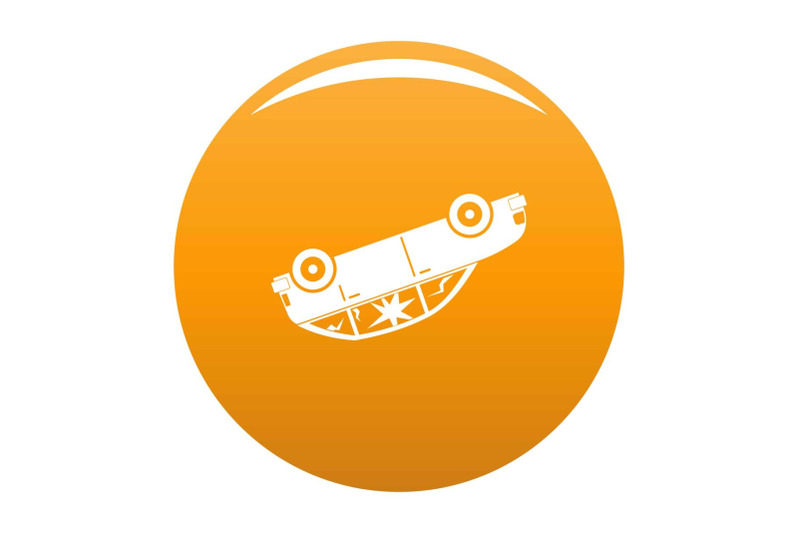 turned-car-icon-vector-orange