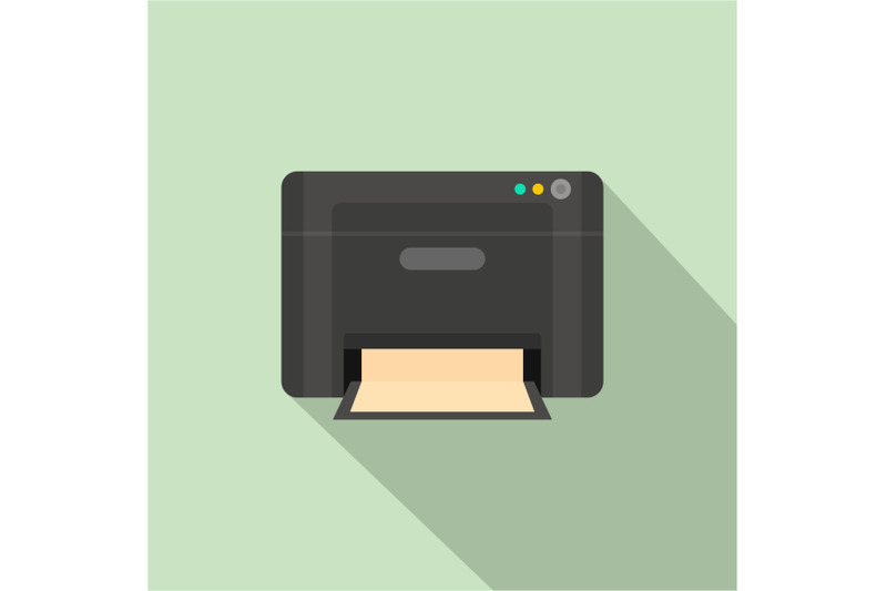 black-printer-icon-flat-style