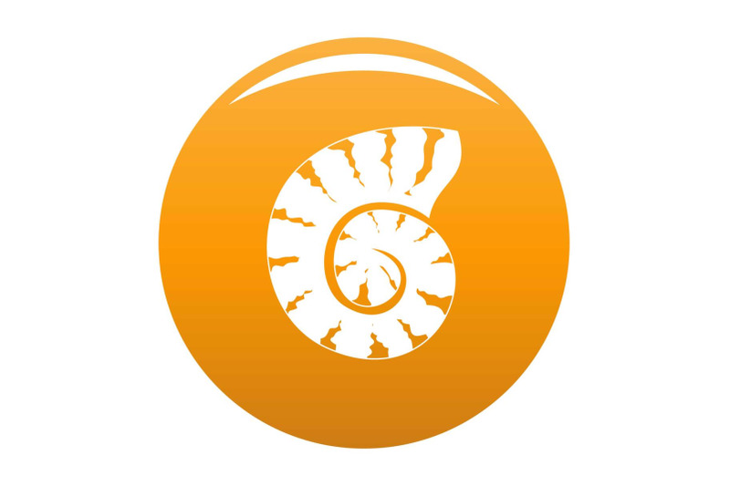 striped-shell-icon-vector-orange