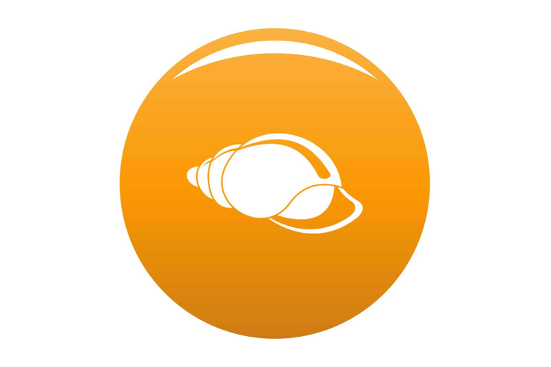 small-shell-icon-vector-orange