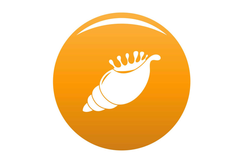 exotic-shell-icon-vector-orange