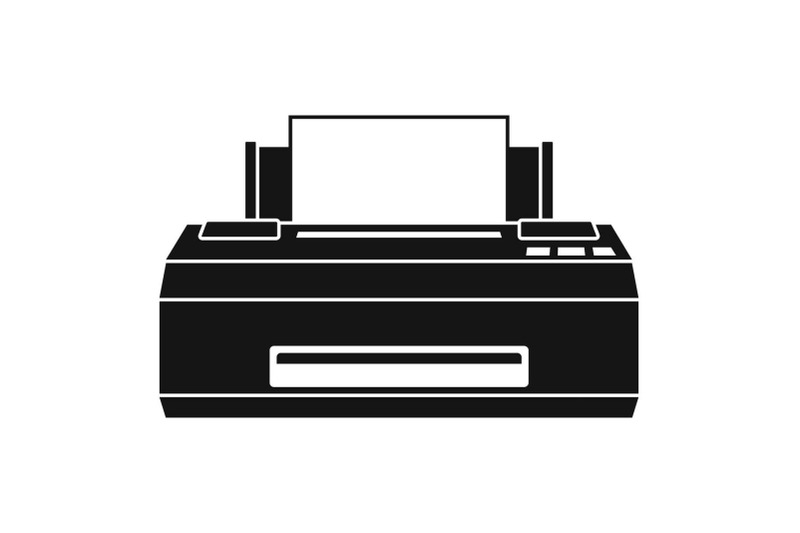 old-printer-icon-simple-style