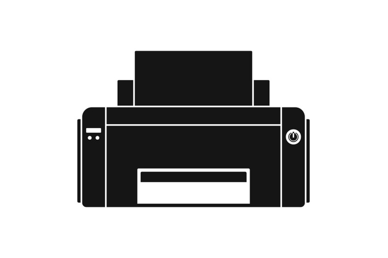 black-ink-printer-icon-simple-style