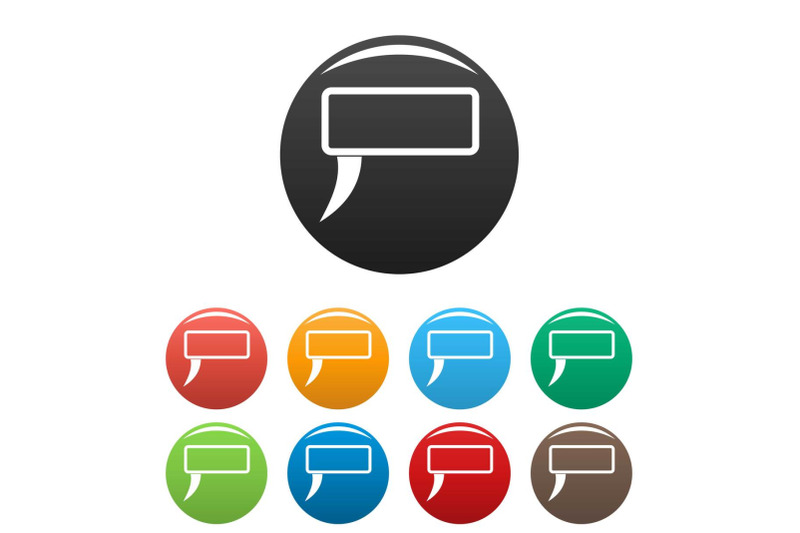 speech-bubble-icons-set-color-vector