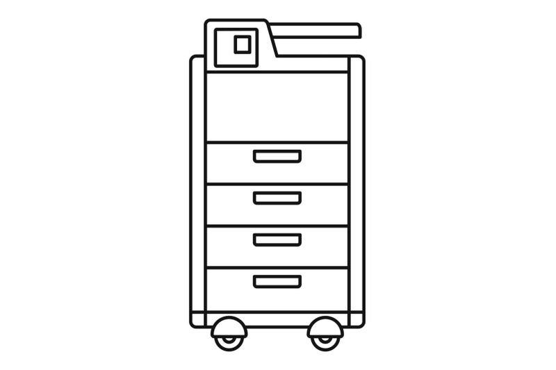 big-office-printer-icon-outline-style