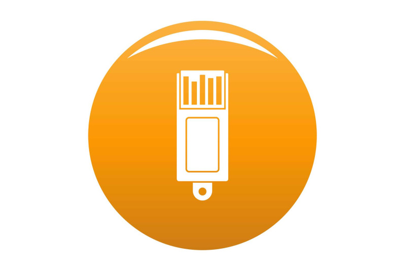 information-usb-icon-vector-orange