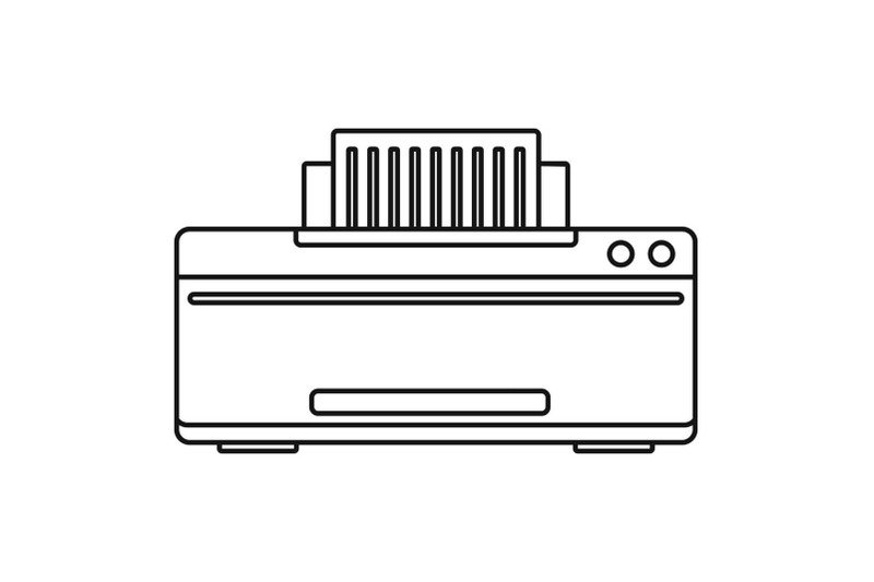 great-printer-icon-outline-style