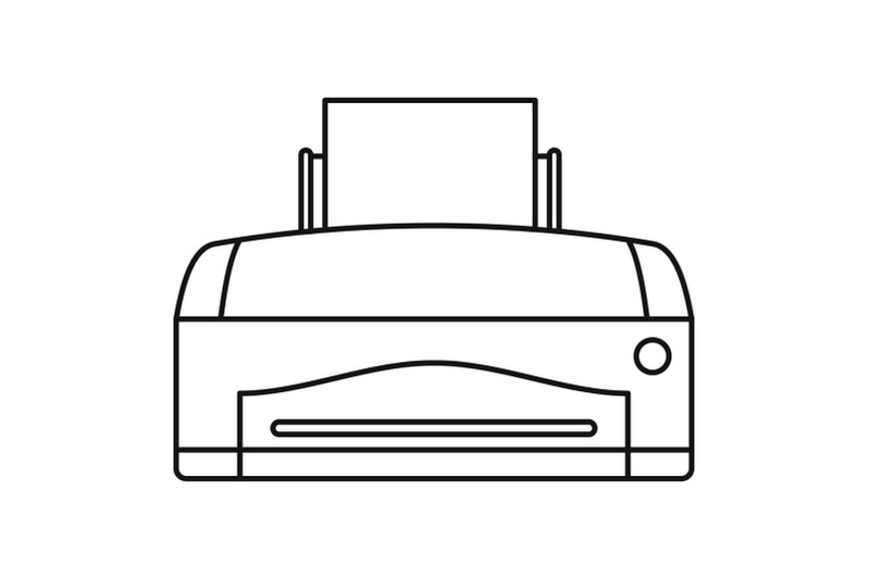 color-home-printer-icon-outline-style