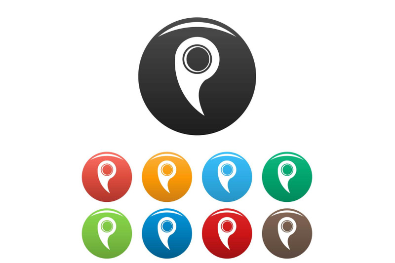 gps-mark-icons-set-color-vector