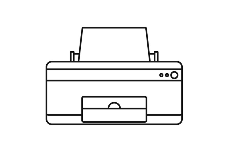 home-printer-icon-outline-style