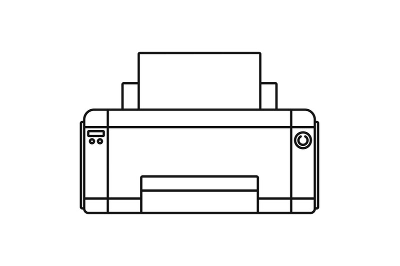 black-ink-printer-icon-outline-style