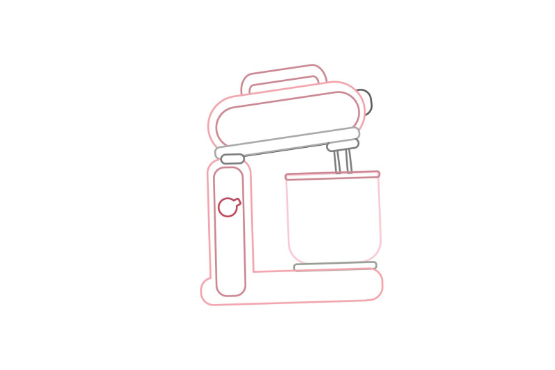 kitchen-mixer-color-line-icon