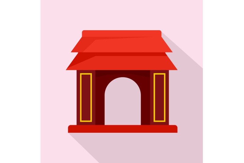 asian-gate-icon-flat-style