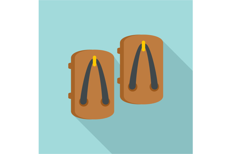 asian-slippers-icon-flat-style