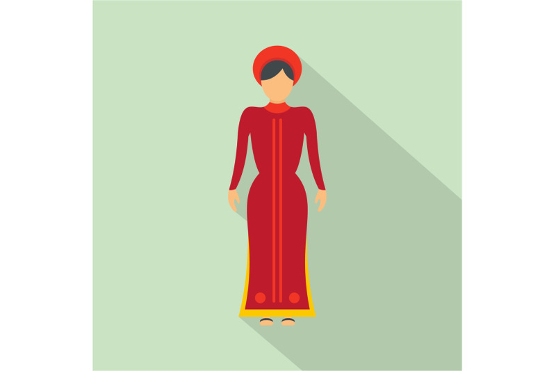 vietnam-woman-icon-flat-style