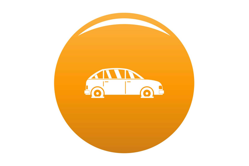 car-in-water-icon-vector-orange