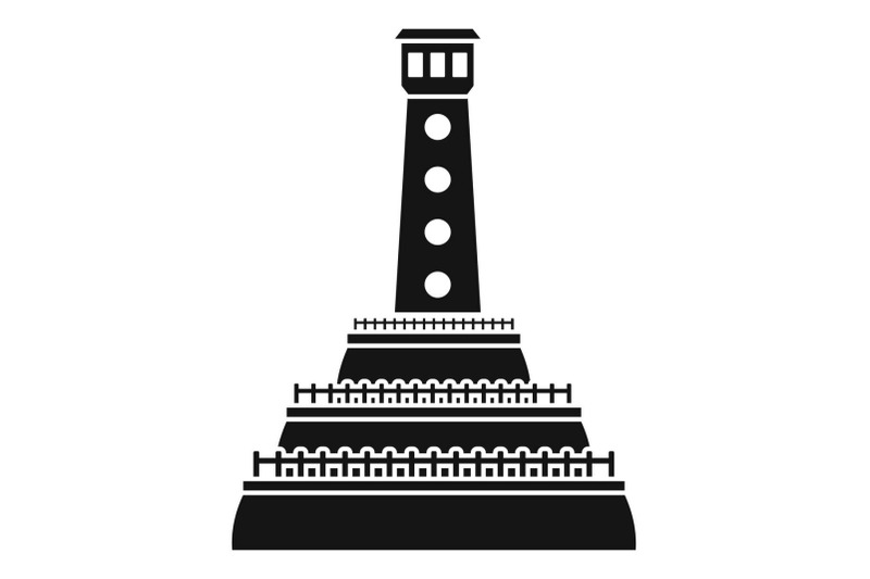 stone-lighthouse-icon-simple-style
