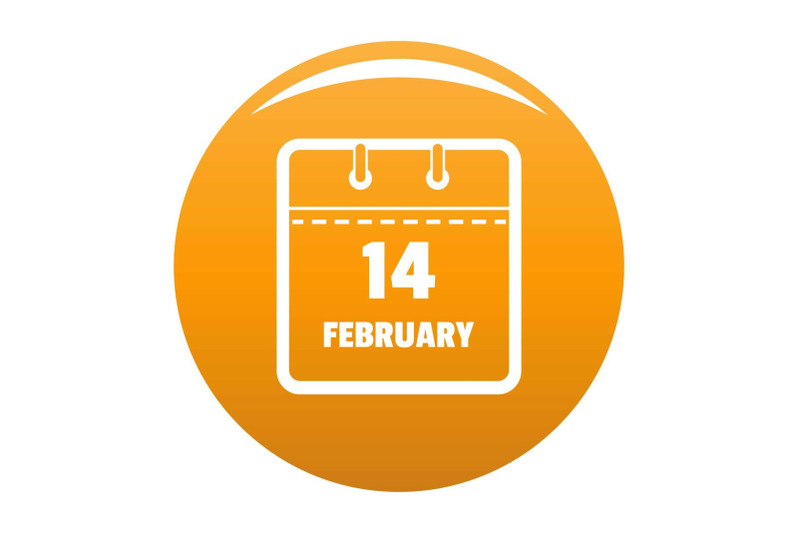 calendar-fourteenth-february-icon-vector-orange
