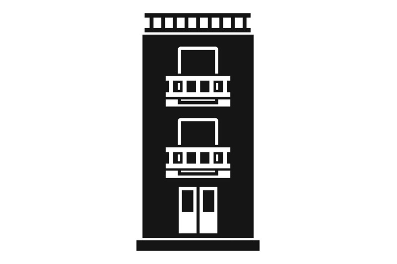 two-floor-house-icon-simple-style