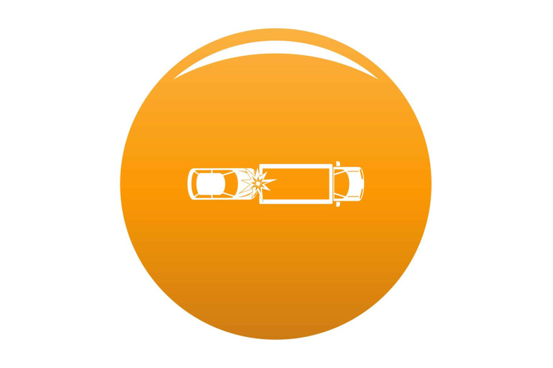 car-injury-icon-vector-orange