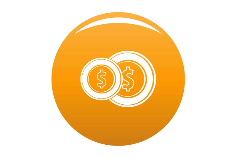 coin-icon-vector-orange