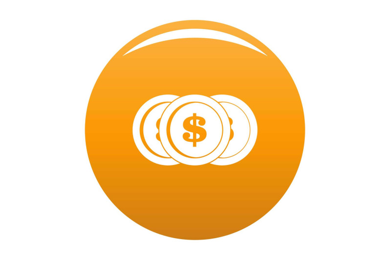 making-coin-icon-vector-orange