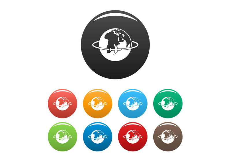 worldwide-icons-set-color-vector