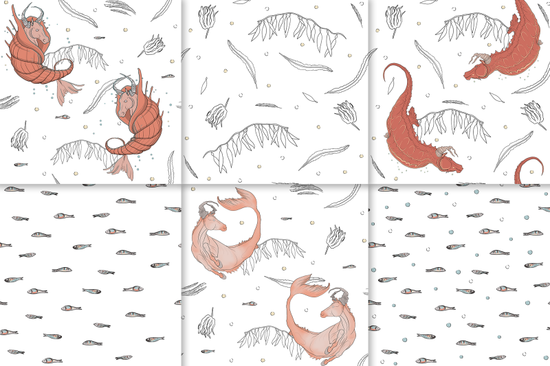 seahorse-seamless-patterns-set-sublimation-nautical-art