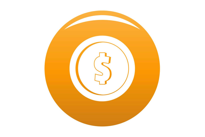 design-coin-icon-vector-orange