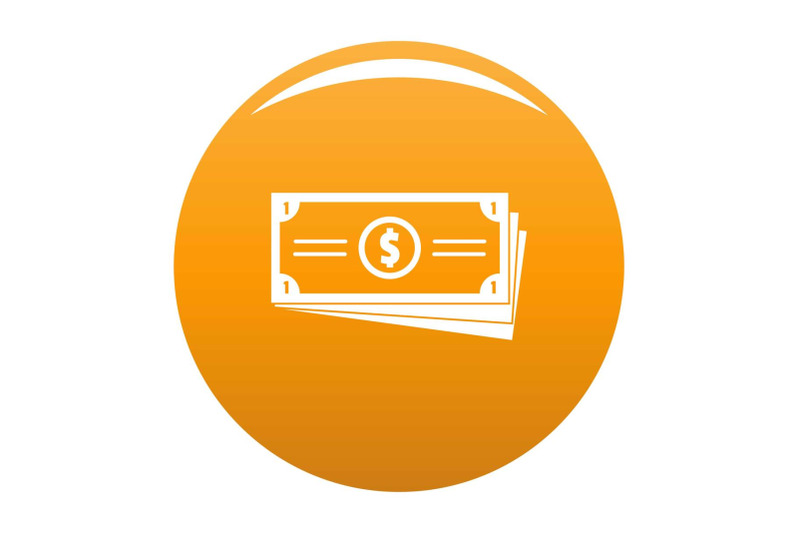 business-money-icon-vector-orange