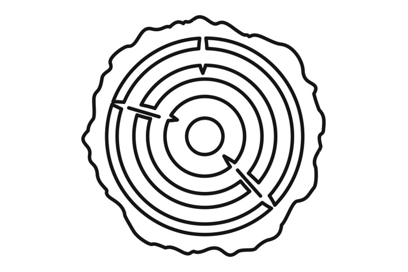 tree-saw-cut-icon-outline-style