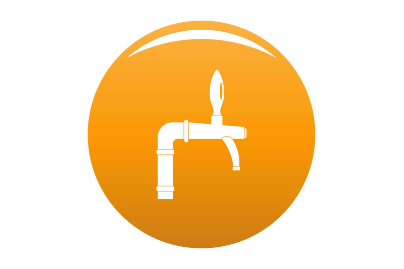 tap-with-handle-icon-vector-orange