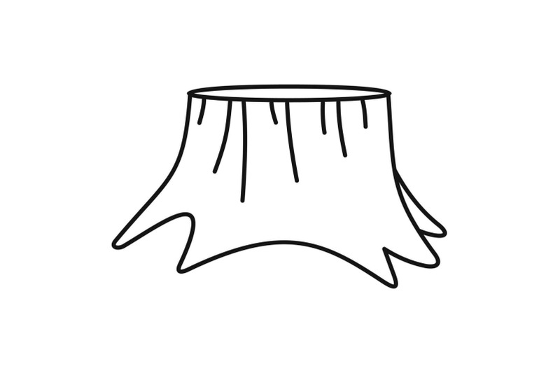 old-stump-icon-outline-style