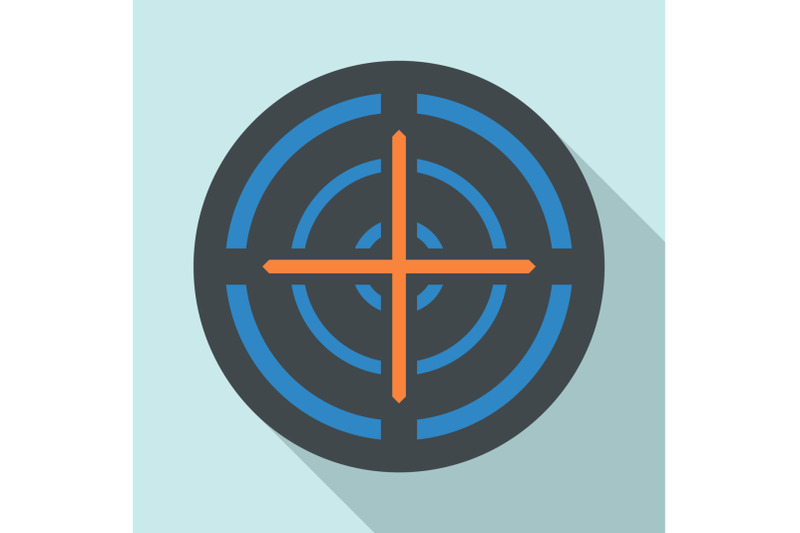 orange-cross-gun-aim-icon-flat-style