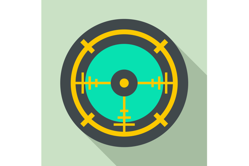 police-aim-radar-icon-flat-style