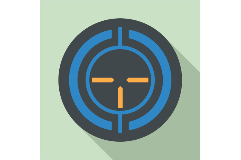 old-sniper-aim-icon-flat-style