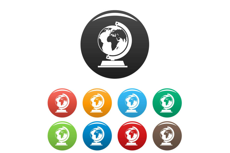 globe-icons-set-color-vector