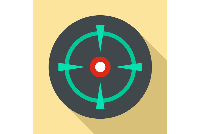 old-gun-aim-icon-flat-style