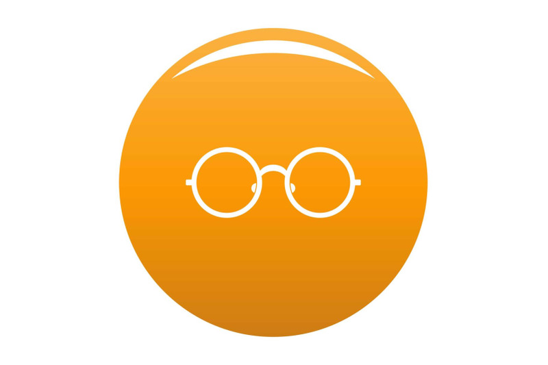 children-eyeglasses-icon-vector-orange