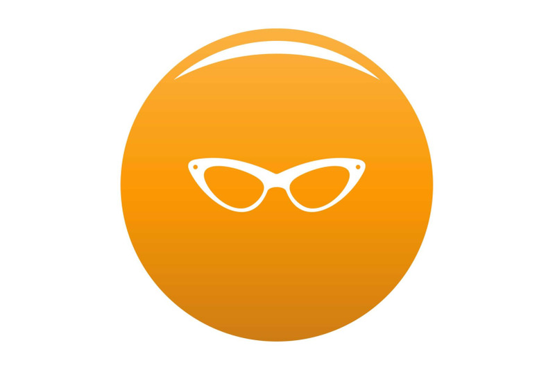 elegance-eyeglasses-icon-vector-orange