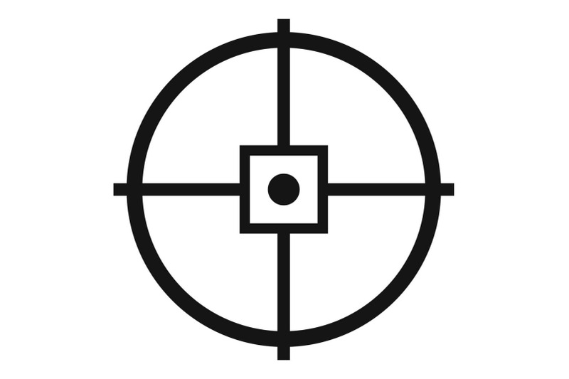 point-gun-aim-icon-simple-style