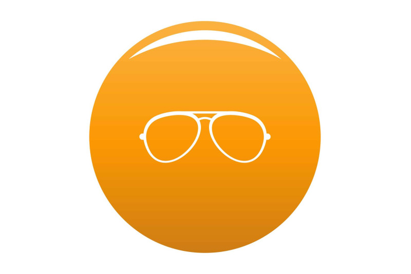oval-eyeglasses-icon-vector-orange