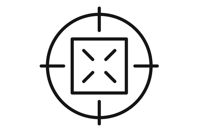old-sniper-aim-icon-simple-style
